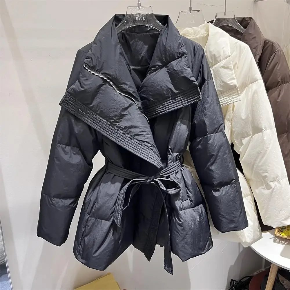 2025 Winter New Women's Down Jacket Commuting Warm and Windproof Stand Up Collar Slimming Jacket