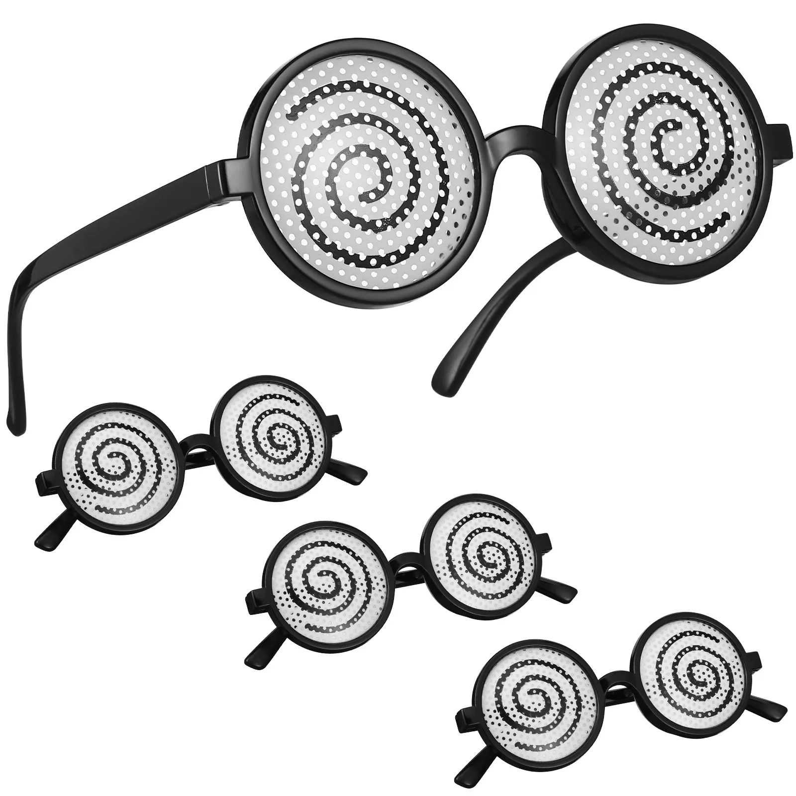

4Pcs Novelty Glasses Hilarious Round Frame Party Eyewear Stylish Lightweight Fun Glasses for Adults Children Party Supplies
