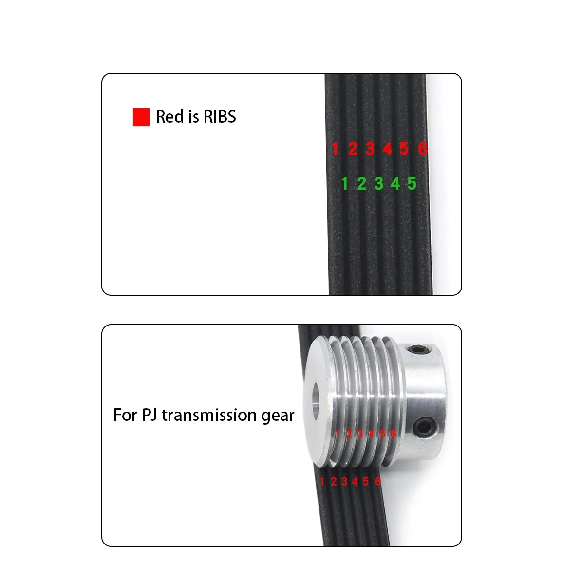 Correas de transmisión de goma multiacanaladas, 10PJ2050, 11PJ2050, 13PJ2050, 16PJ2050, 15PJ2050