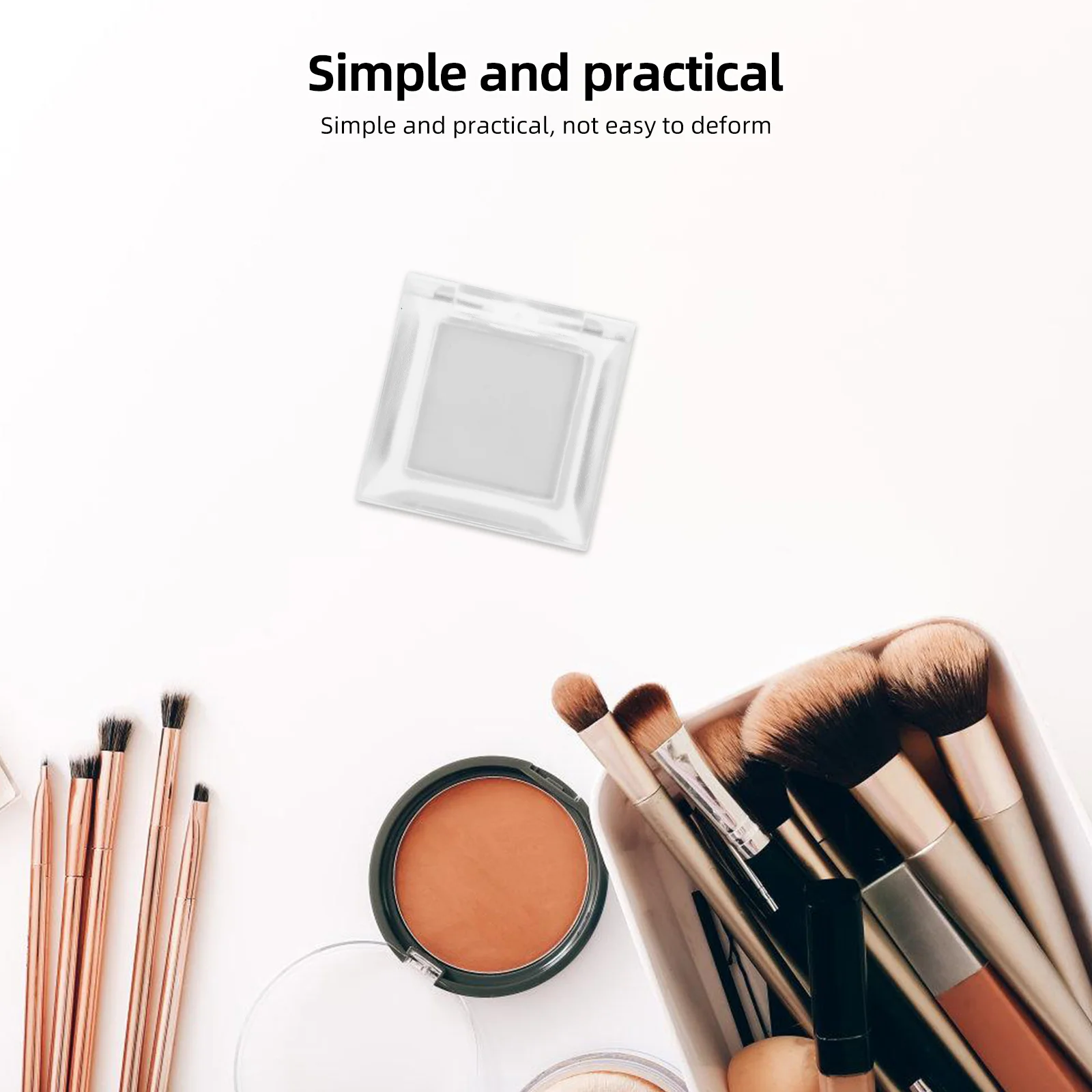 Palette di ombretti monocolore Finitura opaca per le donne Applicazione liscia altamente pigmentata Ombretto a lunga tenuta Aspetto naturale