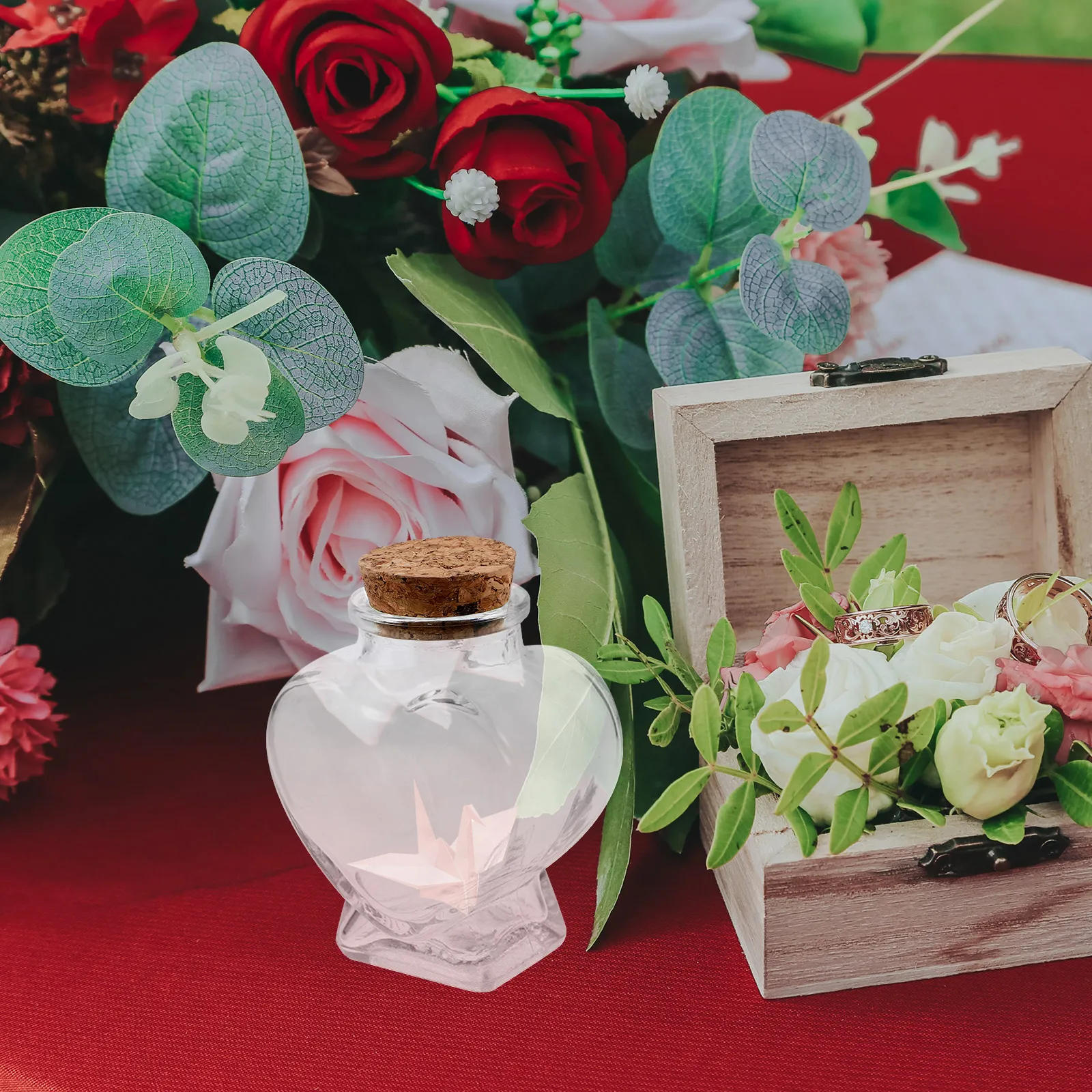 

1pcs Shaped Glass Wishing Bottle Mini Transparent Glass Bottles Container For Diy Craft Storage Decorative Jar Gift