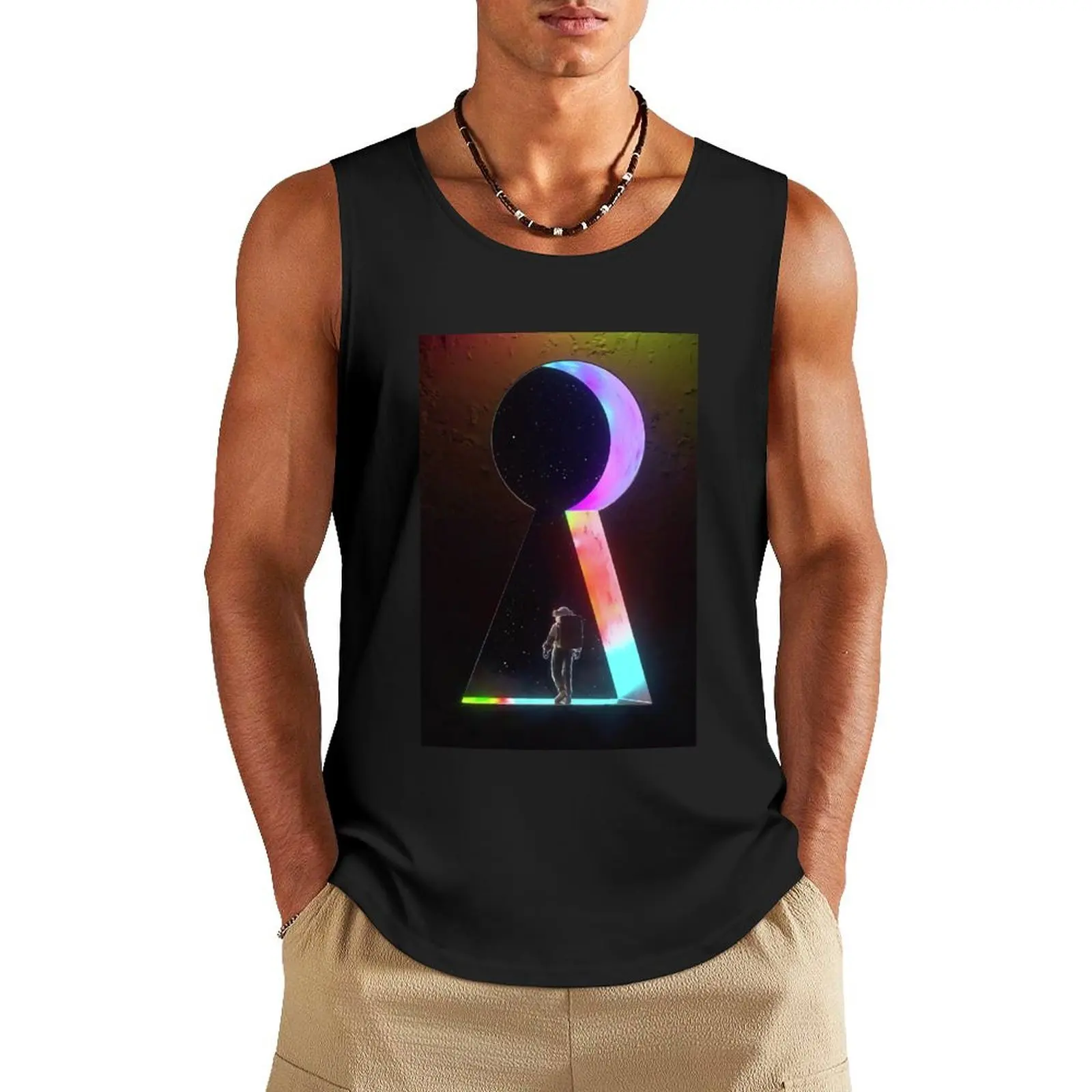 Astronaut's Key Tank Top t-shirts for men Men's gym articles