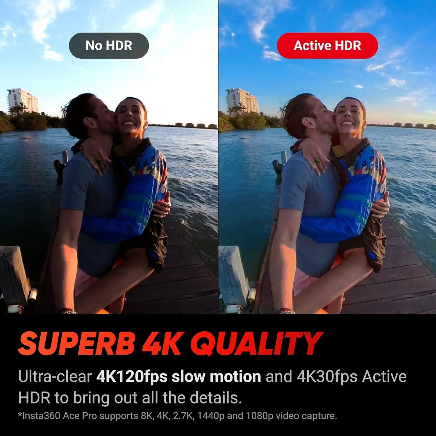 Cámara de Acción Resistente al Agua Insta360 Ace Pro Diseñada con Sensor Leica de 1/1.3″ Reducción de Ruido por IA para una Imagen Mejorada 4K120fps Original 6