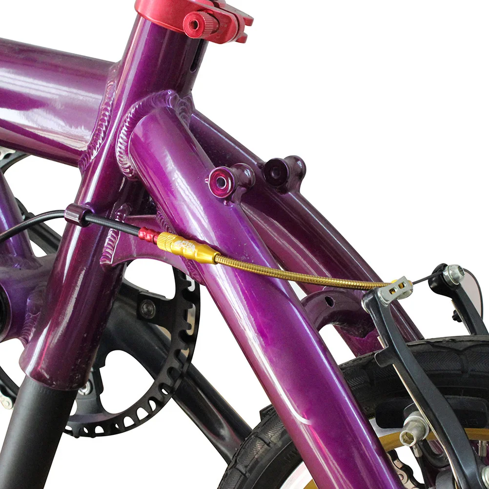 

2Pcs Elbow Tube Universal Flexible Durable Inner Smooth Elastic Bike Brake Catheter Replaceable Extensible Pipe Golden