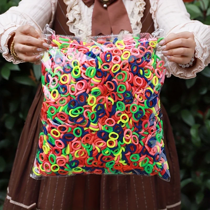 200pcs Elastic Hair Ties Hair Rubber Bands Hair Loops Non Slip Ponytail Holders For Women And Girls Daily Uses