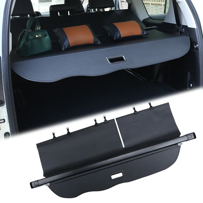 Hot Sale Car Interior Decorate Canvas Leather  Retractable Waterproof For Toyota Prado Overbearing Trunk Cargo Cover  Bag