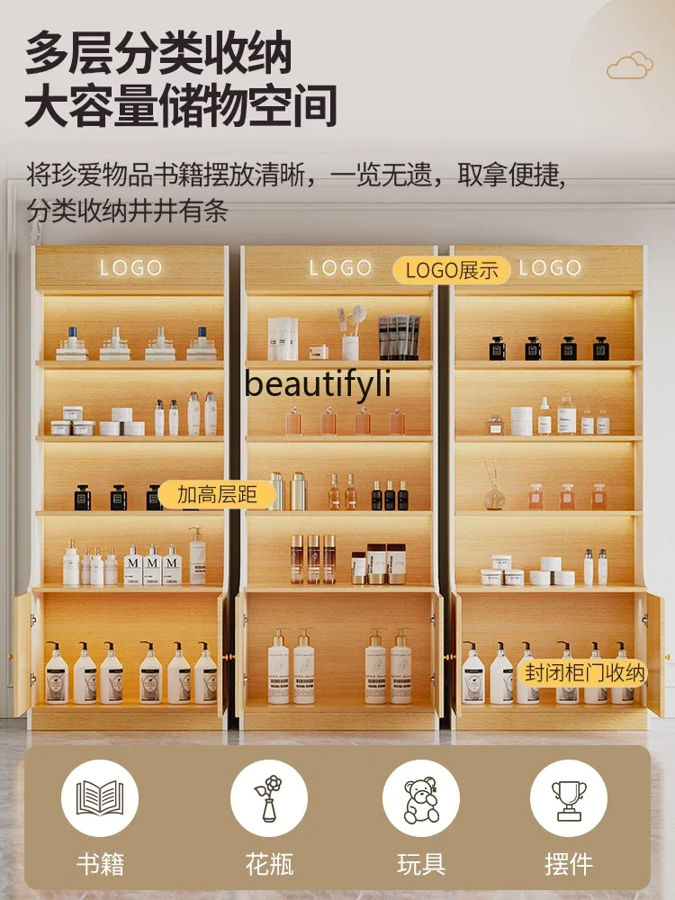

Yh Cosmetics Display Cabinet Products Beauty Salon Nail Art Display, Shelves Multi-layer Shelves