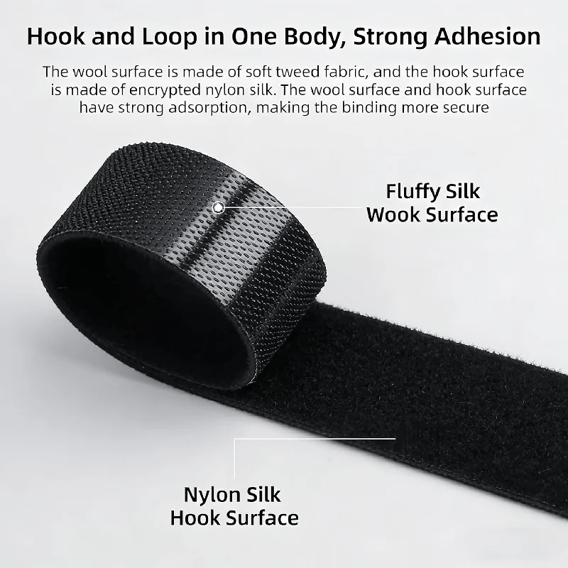 Of Tearable Data Cable Storage Back-to-back Tie Nylon Self-adhesive Hook And Loop Plant Strap Multi-purpose Strap