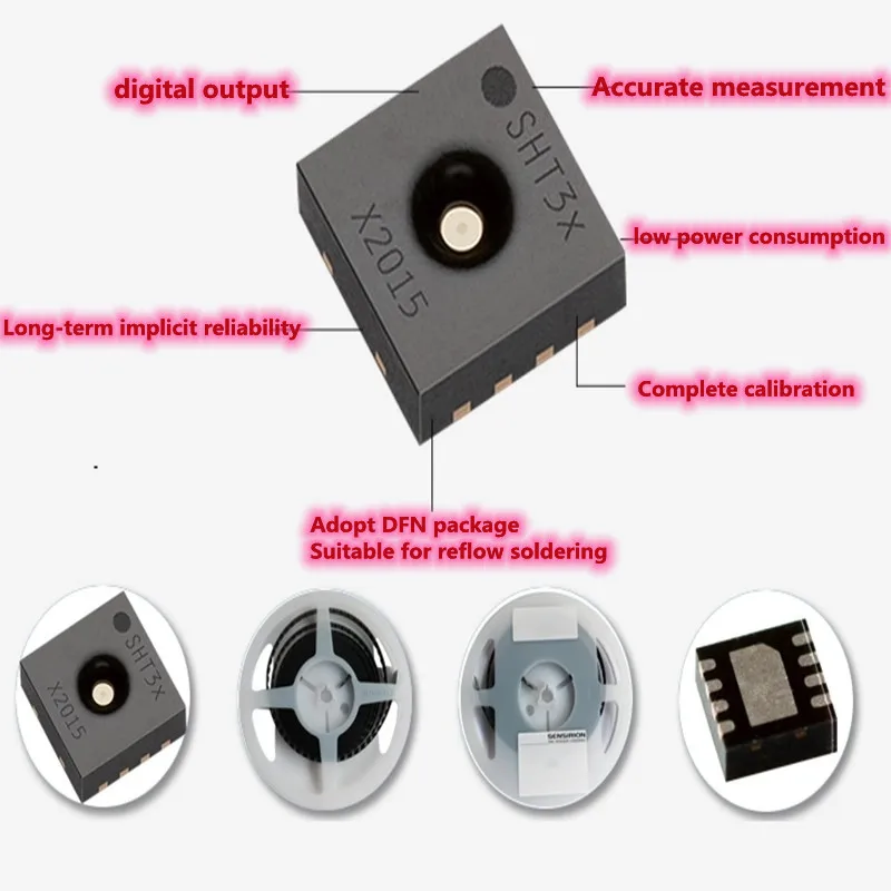 

Digital temperature and humidity sensor SHT30/31/35 2.5KS/10KS chip SCD40 module original.