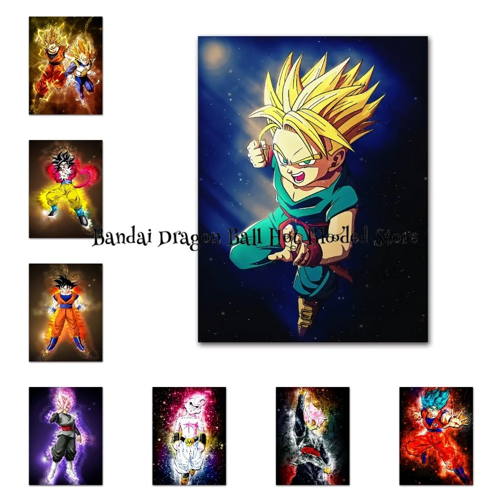 Hot-blooded Anime HD Poster Canvas Painting Dragon Ball Goku Vegeta Birthday Gifts Art Living Room Home Decorative Wall Painting