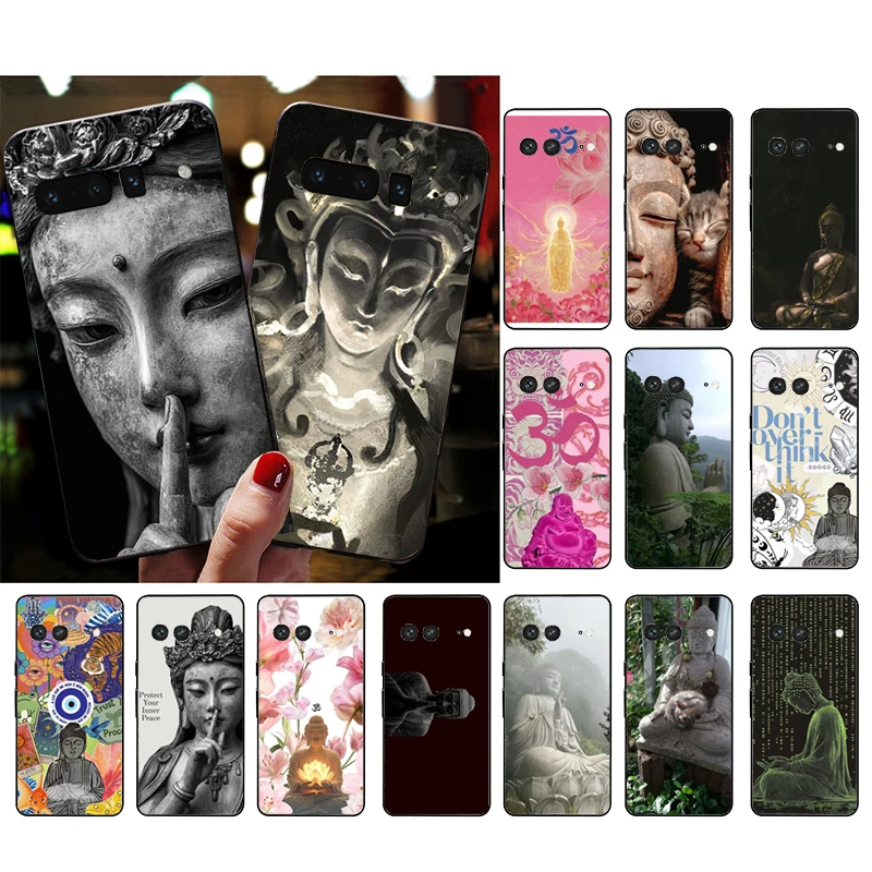 

For Google Pixel 10 9 Pro XL Silicone Phone Soft Case For Google Pixel 9A 8A 7A 6A 5 Cover Shell buddha