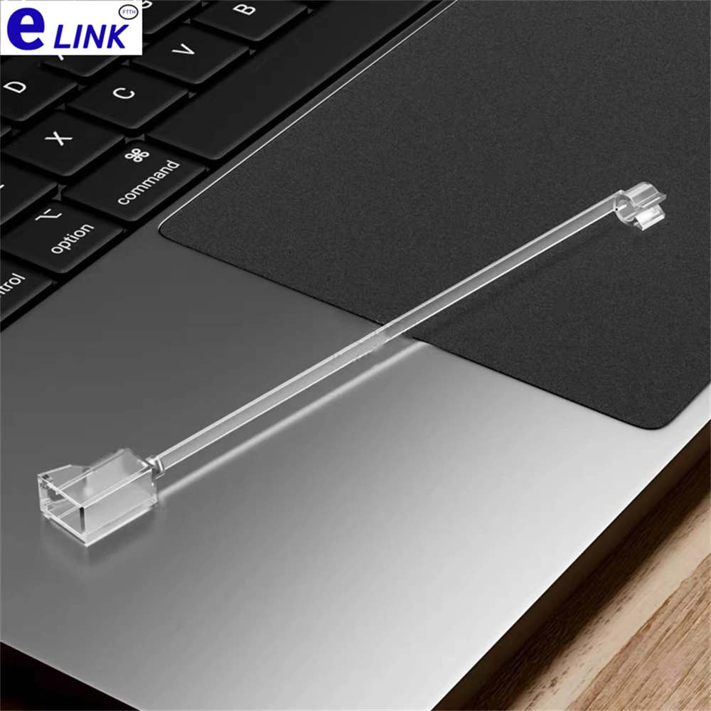 LC square long tail dust cap for LC fiber optic jumper connector 1.25mm handle protective cover plug with braid chain 100pcs