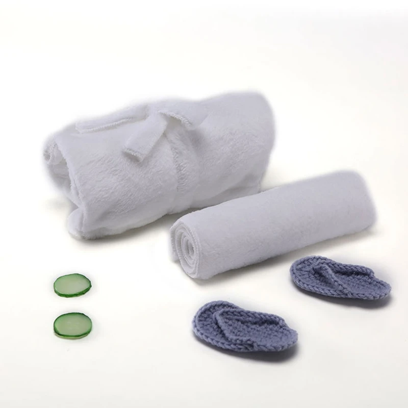 Baby Photography Props Baby Posing Costume Bathrobes Bath Towel Cucumber Set Ins top quality