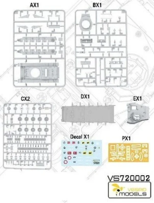 فيسبيد 720002   1/72 مقياس البريطانية A34 A-34 المذنب MkIA كروز خزان عرض هواية الحرفية لعبة البلاستيك التجمع أطقم منمذجة