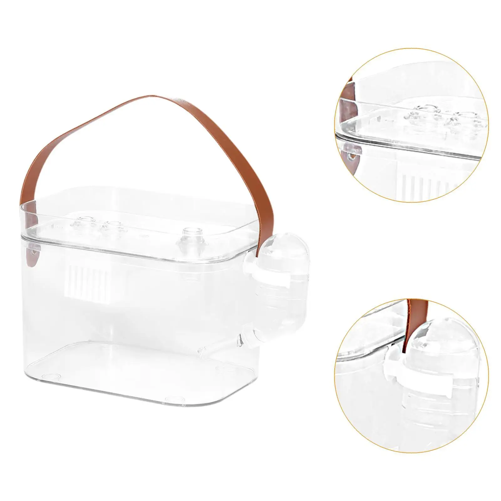 حامل هامستر محمول لحقيبة سفر للحيوانات الأليفة الصغيرة مع زجاجة مياه للفئران والجربوع