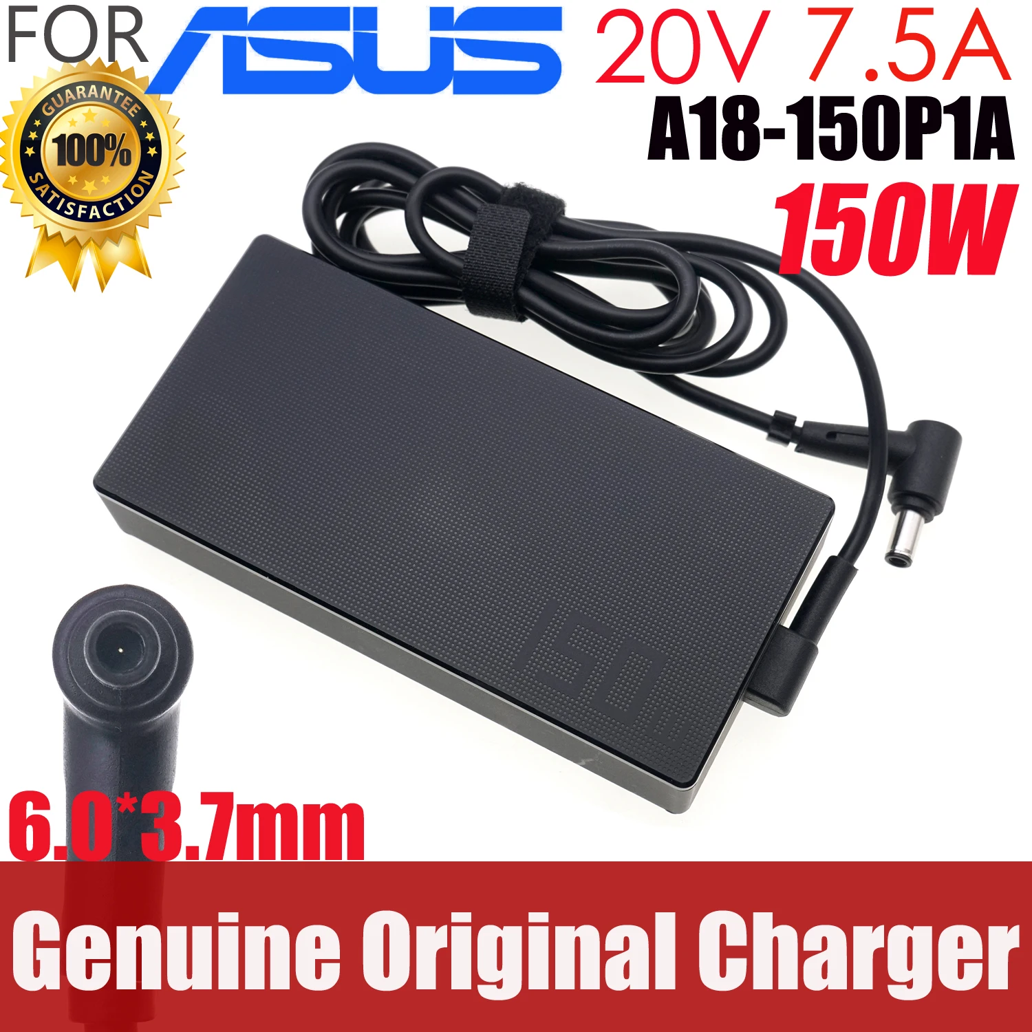 

Оригинальный адаптер переменного тока 6,0*3,7 мм, 20 В, 7,5 А A18-150P1A, 150 Вт для Asus TUF Gaming F15 FX506LH-AS51 FX505D FX705GT ROG, зарядное устройство для ноутбука