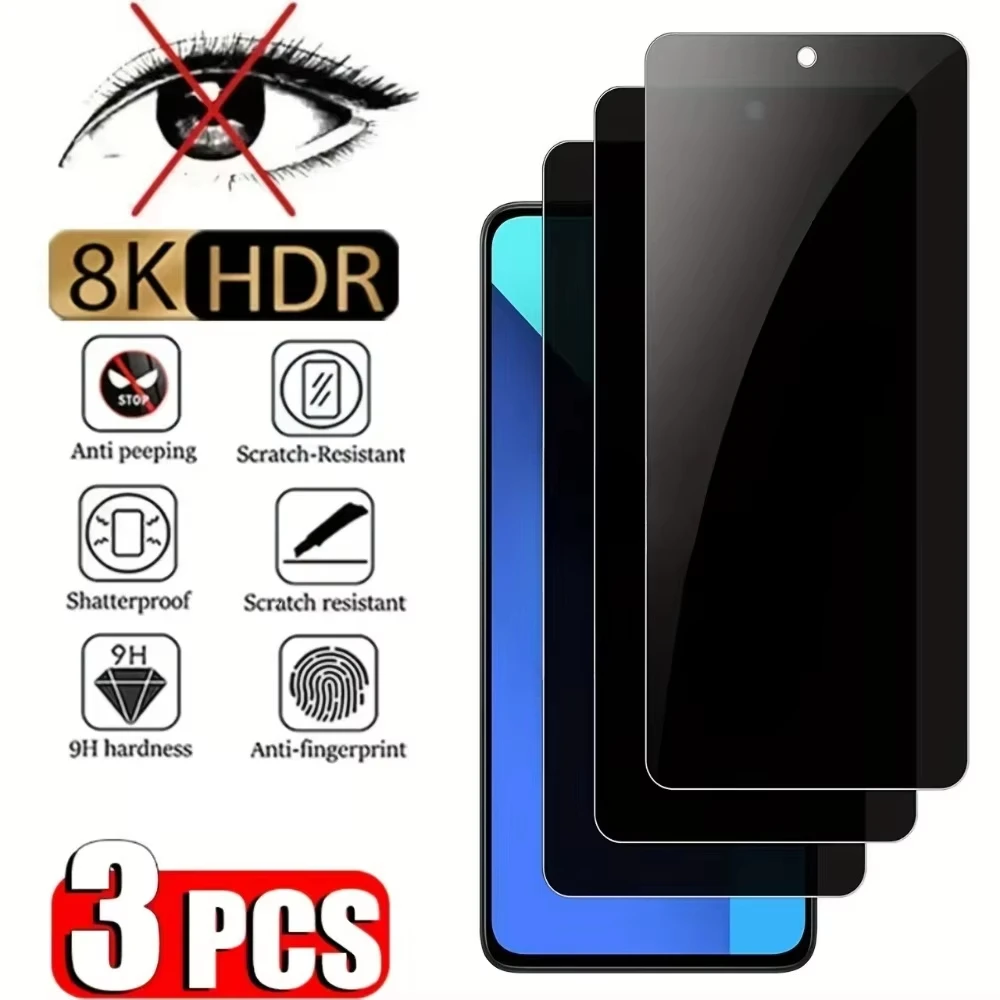 

3pcs Privacy Screen Protectors For Samsung A17 A16 A15 A14 A13 A36 A35 A34 A33 A56 A55 A54 A57 A26 A25 A07 A06 Tempered Glass