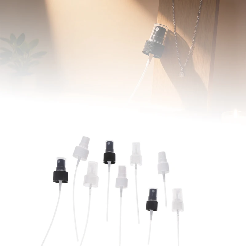 หัวฉีดสเปรย์แบบพกพา 10 ชิ้น สำหรับขวดสเปรย์ หัวปั๊มน้ำหอมแบบพ่นละอองละเอียด หัวฉีดแบบเติมได้ ขนาด 18/20/24 มม.