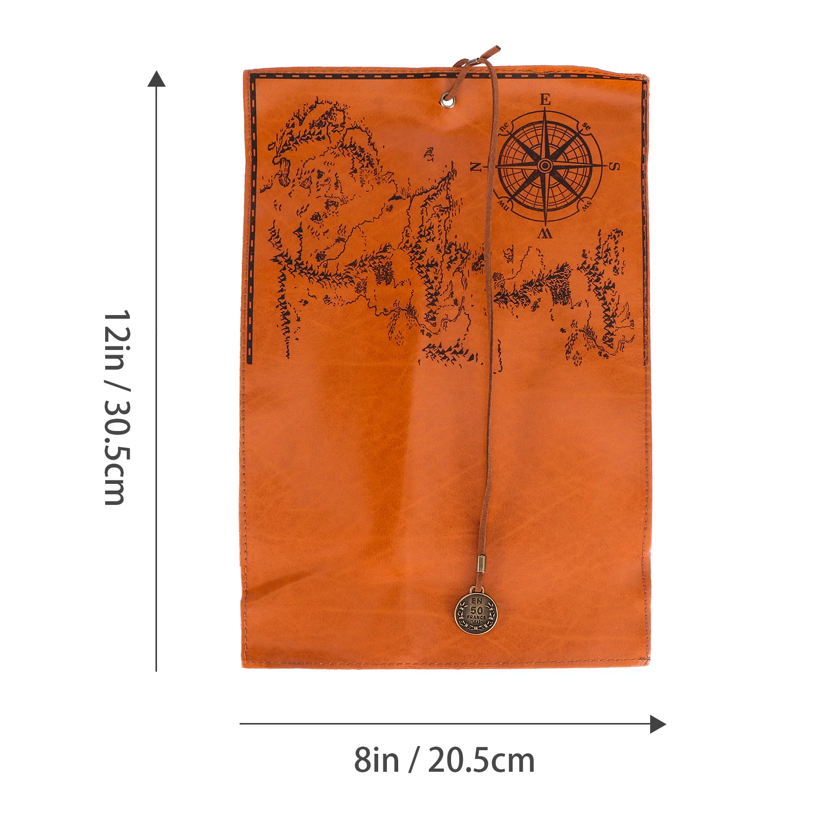 Vintage Canvas Brown Pen Pouch Design PU Material Pen Storage Bag Suitable School Office