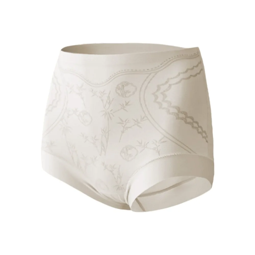 High Waist Thin Shapewear Panties Ice Silk Tummy Control Underwear Butt Lifter Briefs Bamboo Flower Waist Trainer