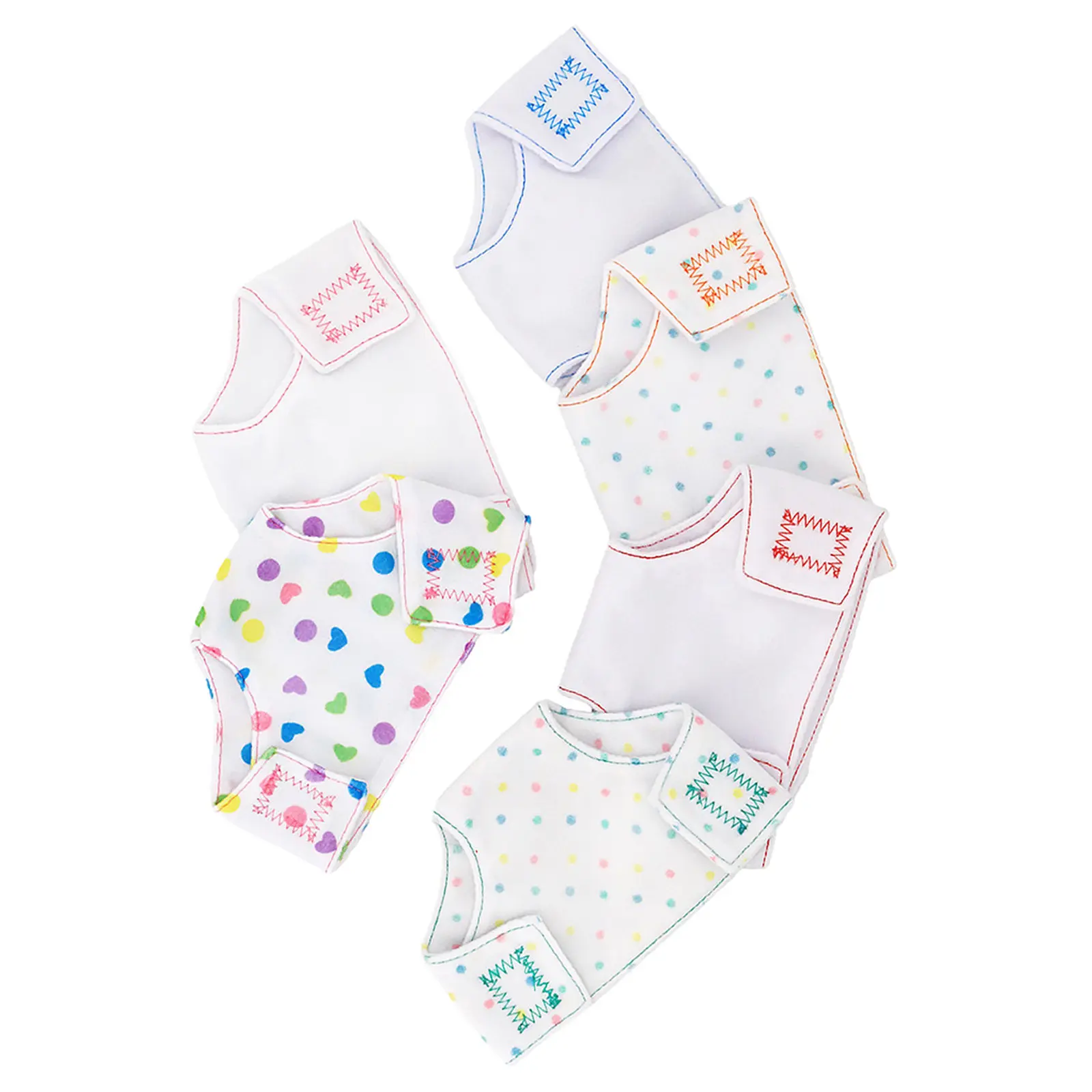 

6Pcs Baby Accessories Cloth Nappies for 18 Inch Soft Baby Adjustable Tape Reusable Washable Kids Present Diapers