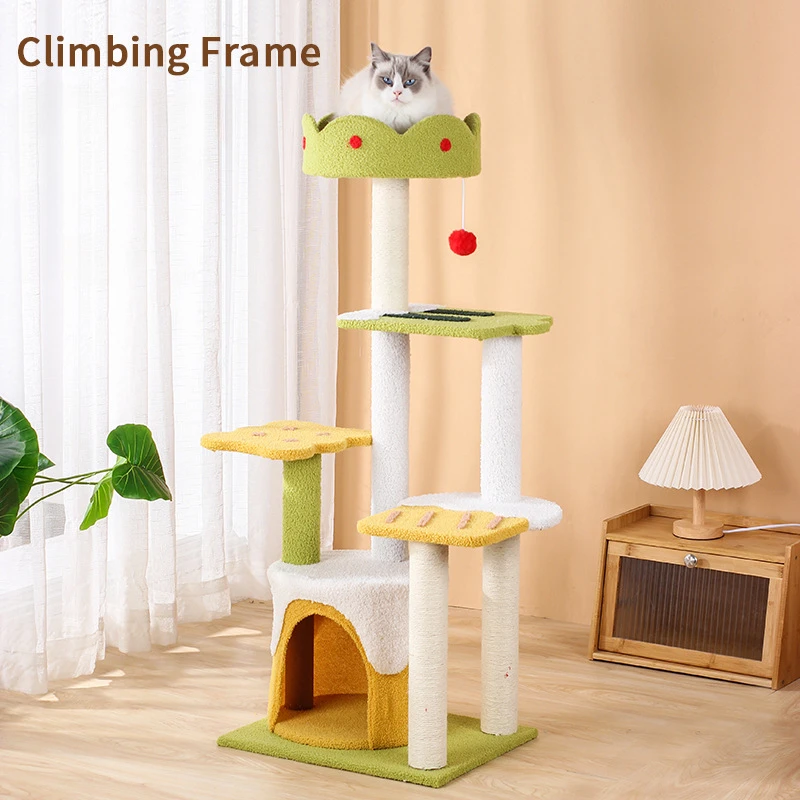 

Ice-cream Style Cat Climbing Frame Three-layer Sisal Cat Scratching Post Composite Cashmere Cat Nest Pet Toys Supplies