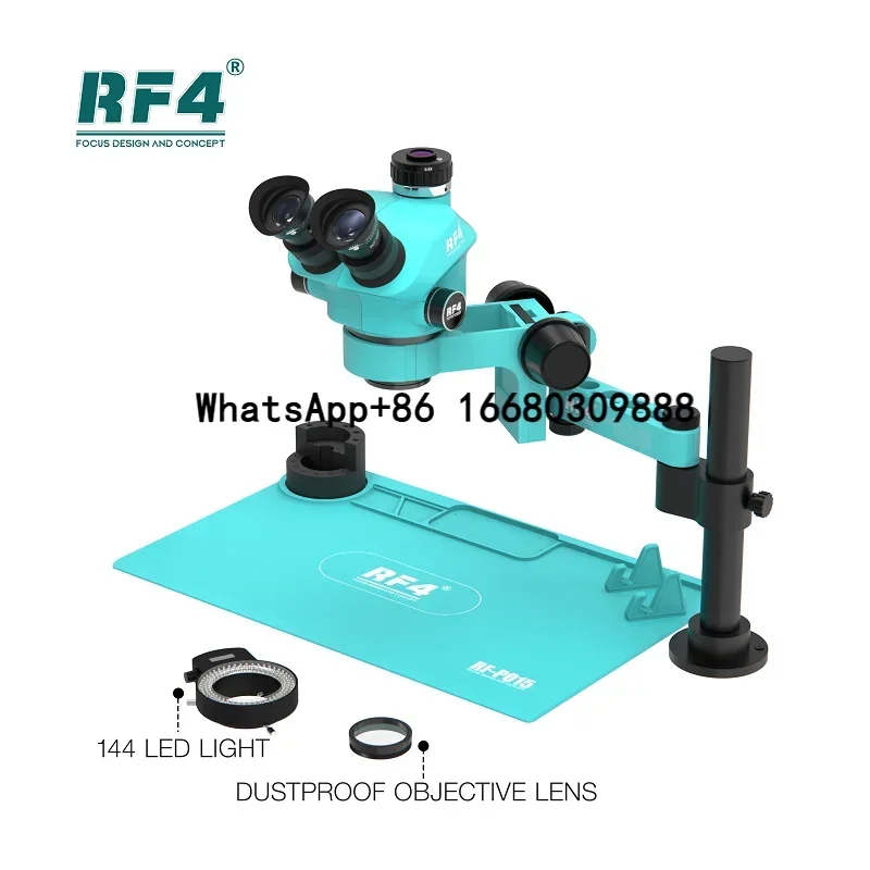 

RF4 Microscope RF-7050pro- FO19 360 degree Rotatable Mobile Repair Digital Trinocular Electronic Microscope For Cell Phone