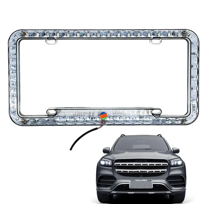 

LED License Plate Frame Vehicle Light Up License Frame Multifunctional License Plate Frame With Light LED License Plate Frame