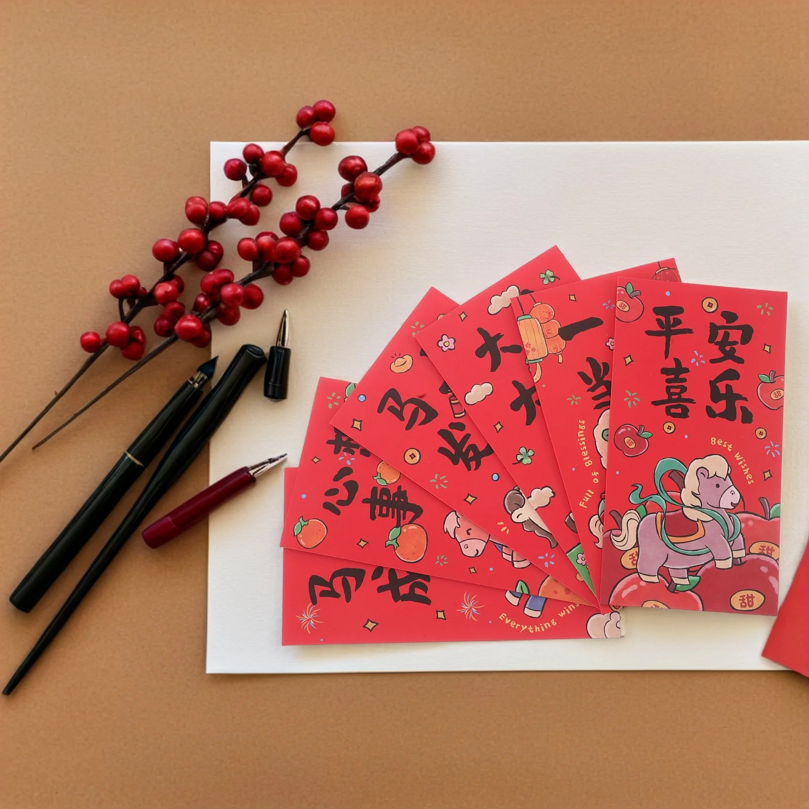

36Pcs Horse Year Red Envelopes 2026 Chinese New Year Lucky Money Packets Lunar Spring Festival Wedding Cash Pocket