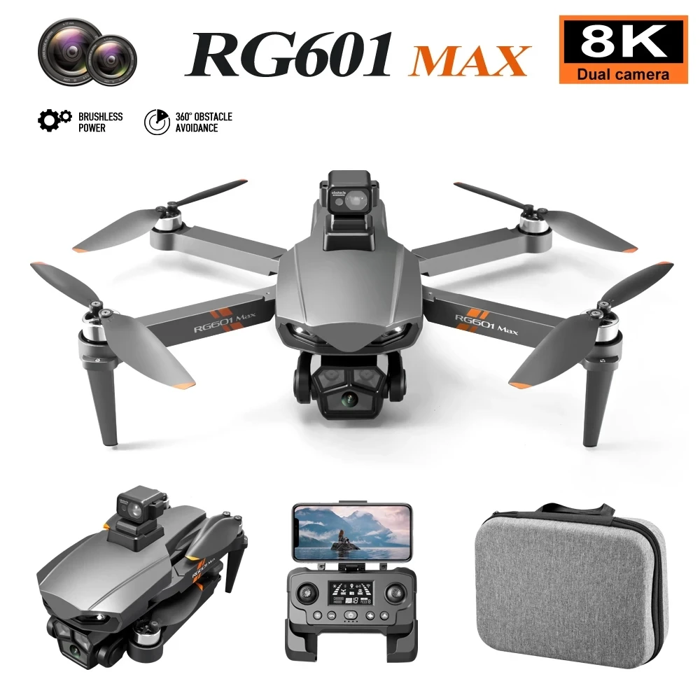 

RG601 MAX GPS Drone 8K Professional HD Dual Camera 5G Wifi Obstacle Avoidance Brushless Foldable Quadcopter RC Distance 2KM Dron