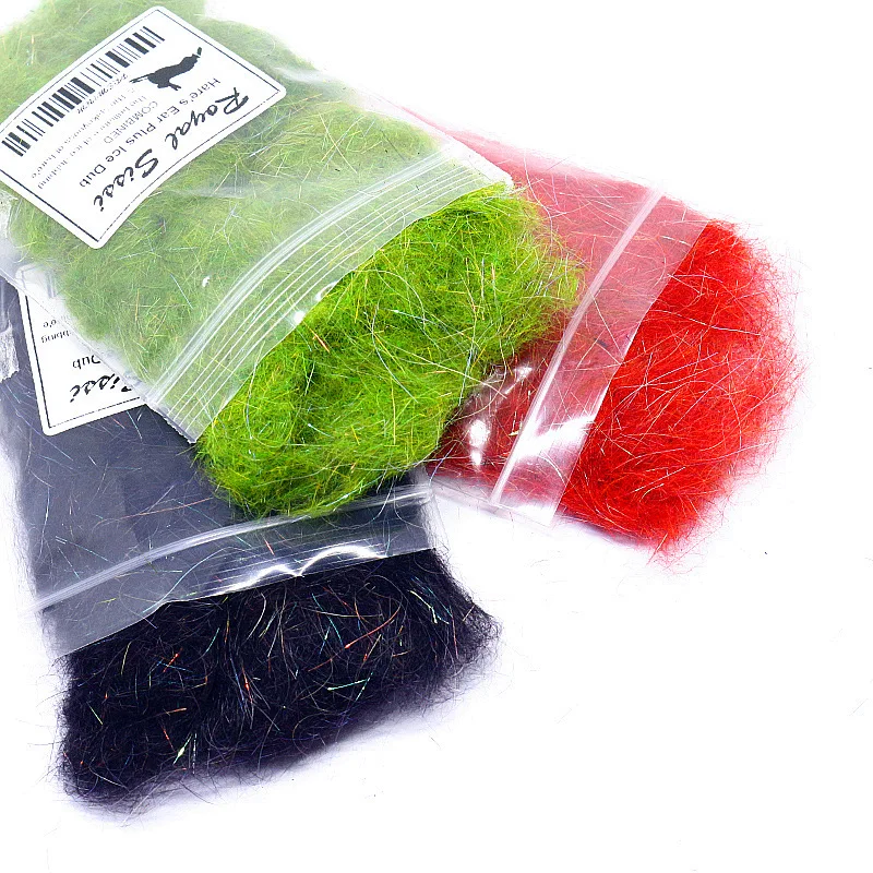 

Fly Tying Hare's Ear Dub Plus Ice Dubbing Buggy Czech Nymph Dub Fly Tying Material for Dry Flies Wing Nymph Bass Trout Streamer