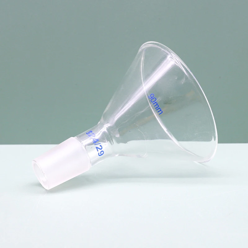 

Glass feeding funnel 60 75 80 90 100 120 150mm high borosilicate 19 24 ground funnel