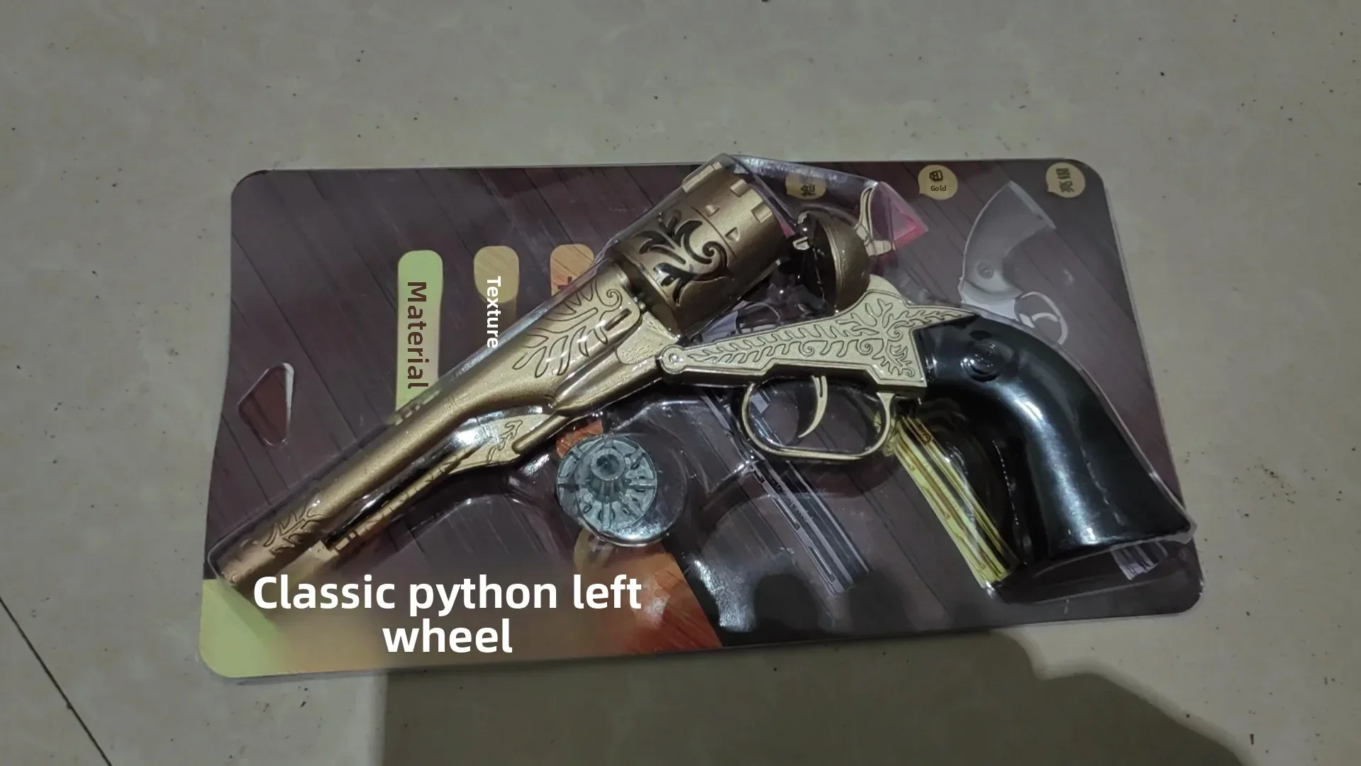 Metall-Revolver im Western-Cowboy-Stil, nicht schießfähig, Vintage-Design, Sammlerstück, kein echter Revolver. – Detail 2