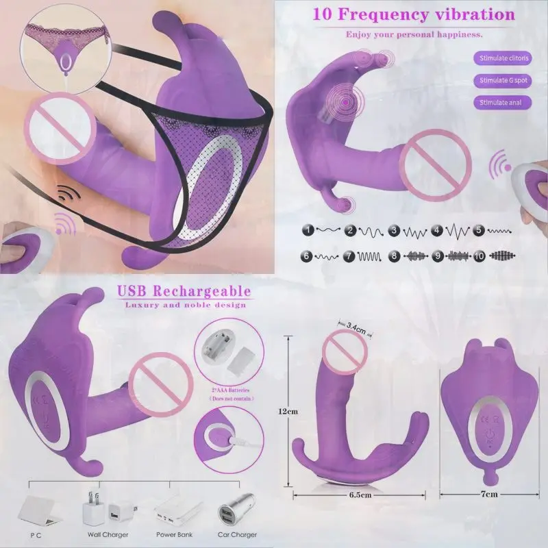 فراشة تهتز أدوات الاستمناء ألعاب الجنس البعيد للرجال والنساء Pusy الشرج هوك الموزه الناضجة هزاز الرجال #2