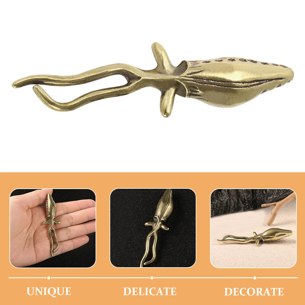 

Brass Octopus Statue Vintage Retro Small Desktop Decor Creative Unique Home Decoration Exquisite Brass Octopus Ornament