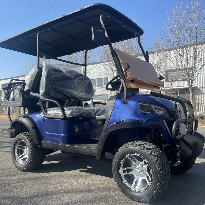 Hot Sale Wholesale Adults Farm Scooter Car Golf Cart 2 4 Seater 48/60/72V Lead-Acid Battery Powered Electric Golf Carts