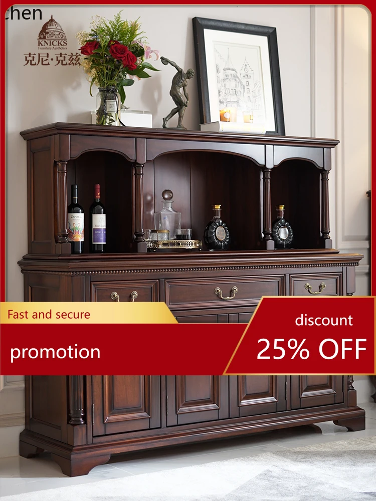 خزانة مشروبات YFY مصنوعة من الخشب الصلب وخزانة عرض كلاسيكية كلاسيكية وخزانة تخزين مثبتة على الحائط