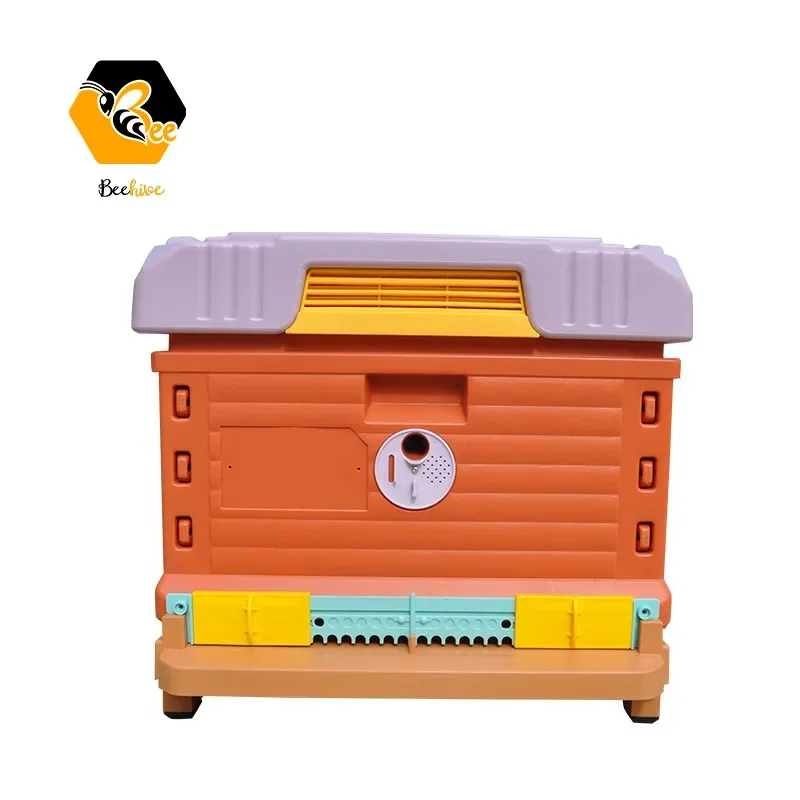 

Heat Preservation Plastic Thermo Honey Bee Hive Langstroth 1 Layer 10 Frame Multifunction Bee Box Color Beehive House Apiculture