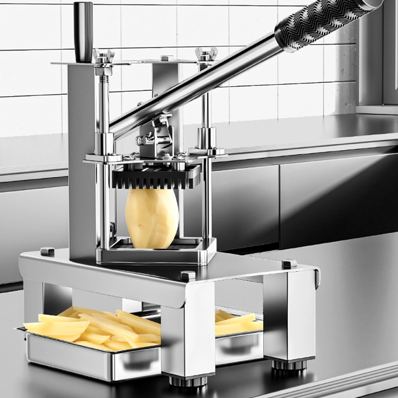 ステンレス鋼 7/10/14 ミリメートルブレード商業野菜果物ヘビーデューティプロフェッショナル食品ダイサーフレンチフライカッターオニオンスライサー