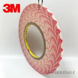 1 roll 3mm width 3M 55236 Double Sided Adhesive Tape Sticker Strength Strong Ultra Thin 0.12mm thick 50 Meters White