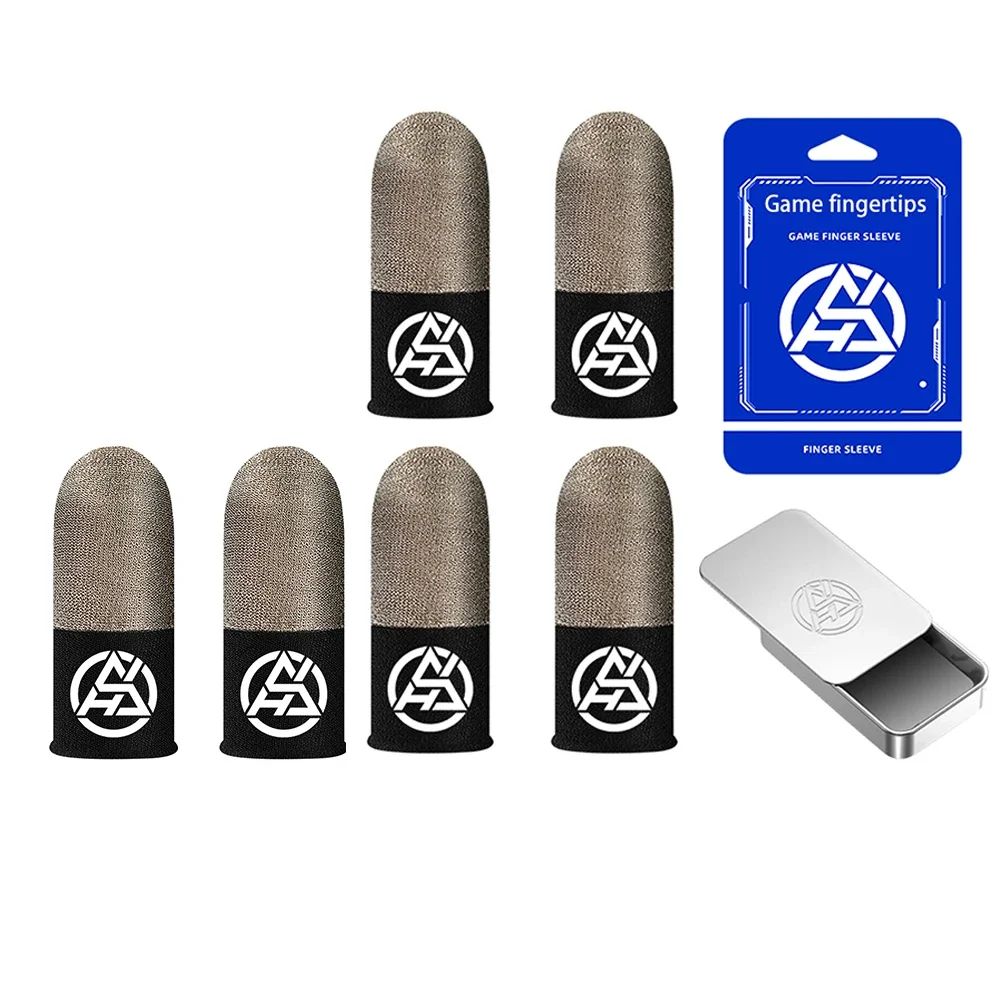 1/2 Pair Luminous Fingertips Breathable Game Finger Sleeve Finger Cots Touch Screen Thumb Gloves for PUBG Mobile Gaming