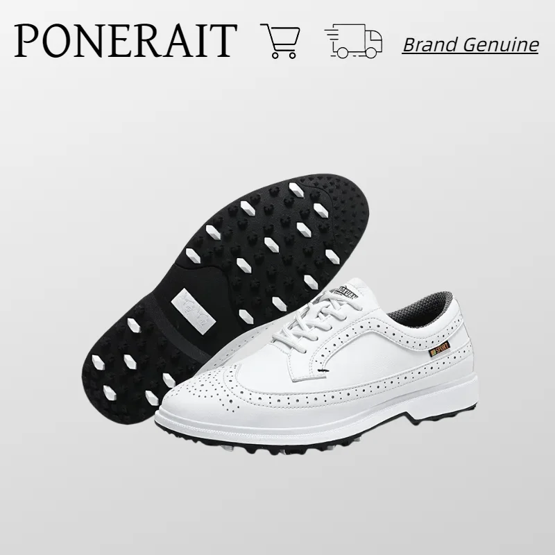 

Soft Eco-friendly golf shoes ladies Dust-proof Men's golf shoes Casual Ourdoor Abrasion-resistant leather golf shoes