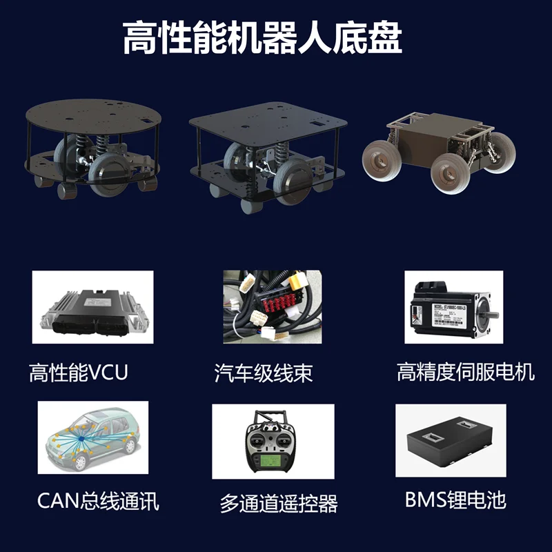 AGV wheeled ROS navigation trolley VCU controller hub