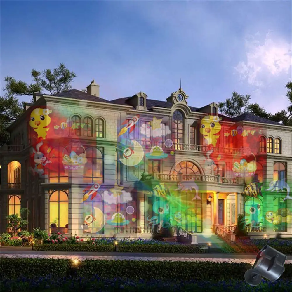Decorazione da giardino a led per Halloween, movimento regolabile, telecomando, faretto, festival, eventi di nozze, lampada di illuminazione, luce natalizia