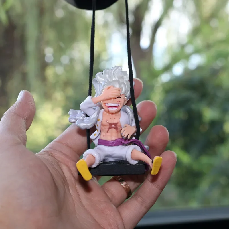 Novas Figuras de Anime One Piece, Modelo Nika Luffy, Decoração para Espelho Retrovisor de Carro, Ornamentos para Interior de Carro, Presentes para Fãs