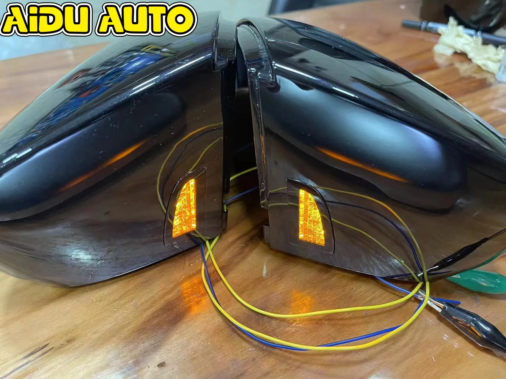 FOR GOLF 7 MK7 Mirror Case Covers & Blind Spot LANE CHANGE Side Assist Light