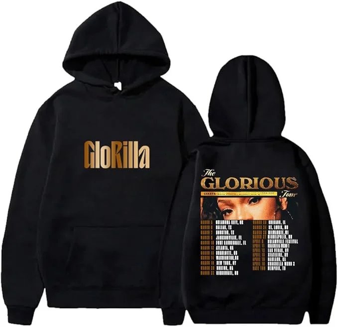 

GloRilla The Glorious Tour Merch толстовки с длинными рукавами уличная одежда для женщин и мужчин модные пуловеры в стиле хип-хоп