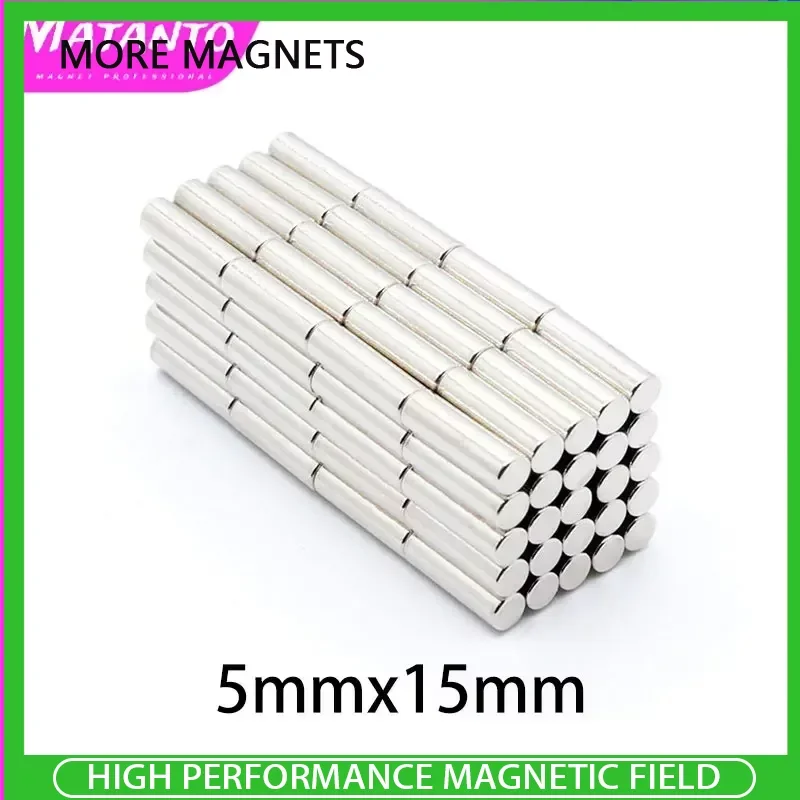 

10/20/50/100/200PCS 5x15mm Small Round Powerful Magnetic Magnets N35 Thick Disc Neodymium Permanent Magnet Strong