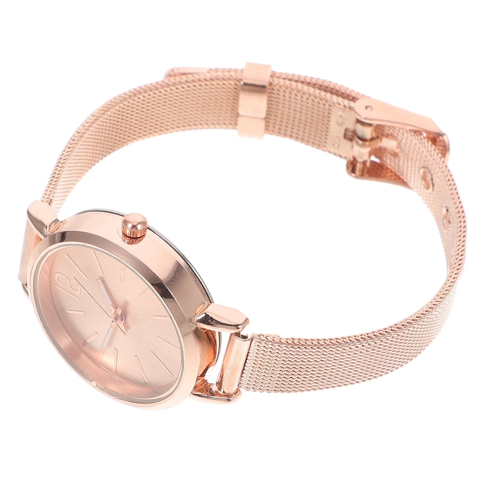 

Women Quartz Watch Rosy Gold Mesh Belt Fashion Elegant Bracelet Wristwatch For Daily Wear Birthday Gift Fashion Women