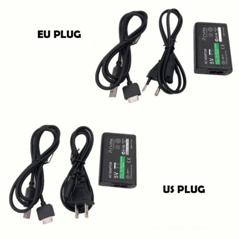 300pcs EU US Plug Home Wall Charger 5V AC Power Adapter USB Charging Cable Cord for Sony PlayStation Vita PSV 1000 Accessories